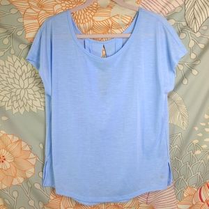 Apana Blue Yoga Gym Casual Athletic Top Large